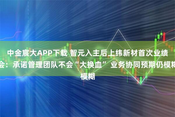 中金宸大APP下载 智元入主后上纬新材首次业绩会：承诺管理团队不会“大换血” 业务协同预期仍模糊